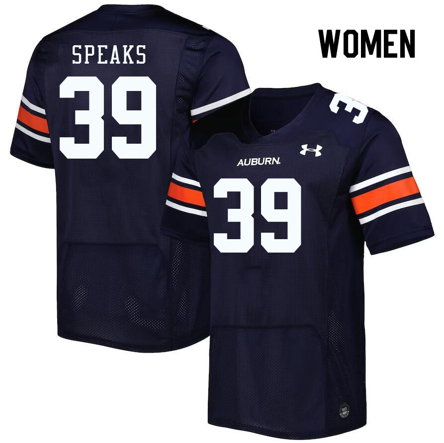 Women #39 Griffin Speaks Auburn Tigers College Football Jerseys Stitched Sale-Navy